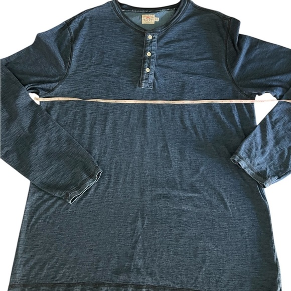 FAHERTY MEN’S BLUE COTTON LONG SLEEVE HENELY SHIRT SIZE XL - Picture 5 of 7